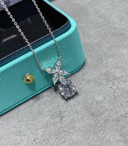 [Lioran]VICTORIA PENDANT SILVER DIAMOND NECKLACE