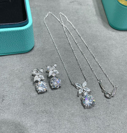 [Lioran]VICTORIA PENDANT SILVER DIAMOND NECKLACE