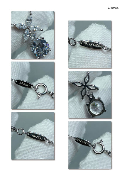 [Lioran]VICTORIA PENDANT SILVER DIAMOND NECKLACE