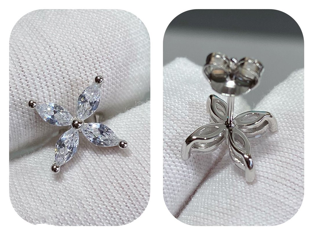 [Lioran]VICTORIA SILVER DIAMOND STUD MINI EARRINGS
