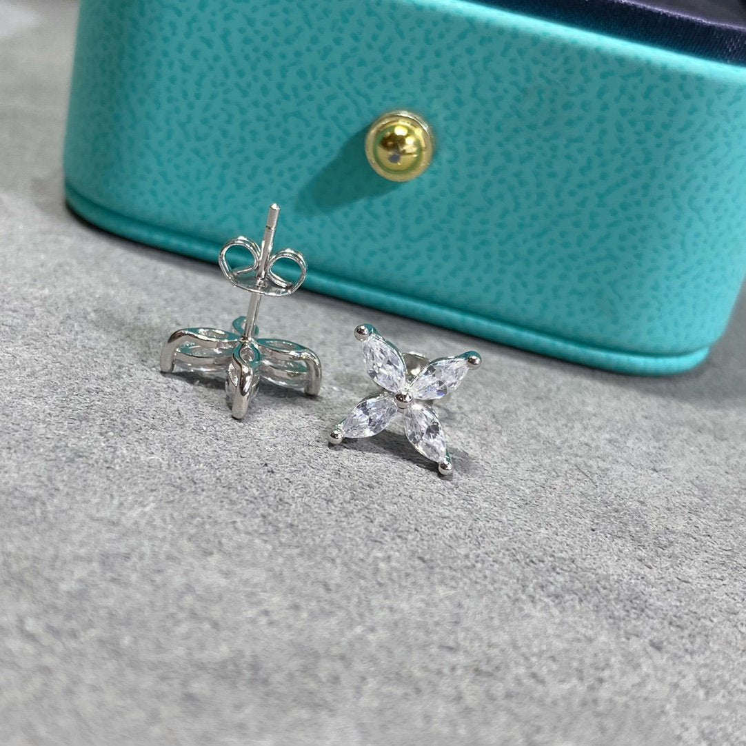[Lioran]VICTORIA SILVER DIAMOND STUD MINI EARRINGS