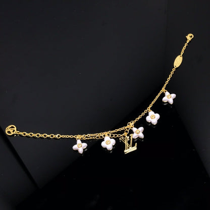 [⭐Lioran]LOGO 6 MOTIF STAR AND SUN GOLD BRACELET