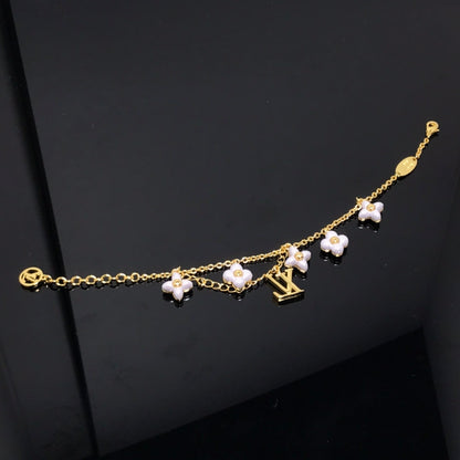 [⭐Lioran]LOGO 6 MOTIF STAR AND SUN GOLD BRACELET