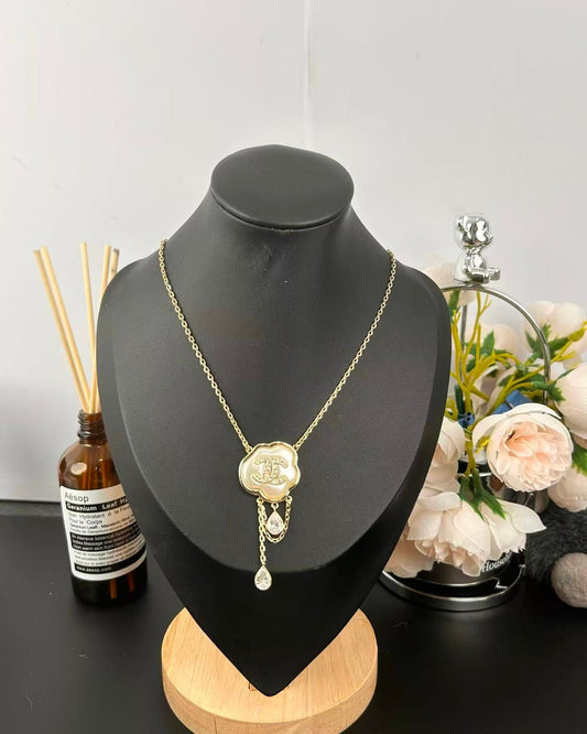 [⭐Lioran]Cloud Pearl Mother-of-Pearl Diamond Chain Pendant Necklace