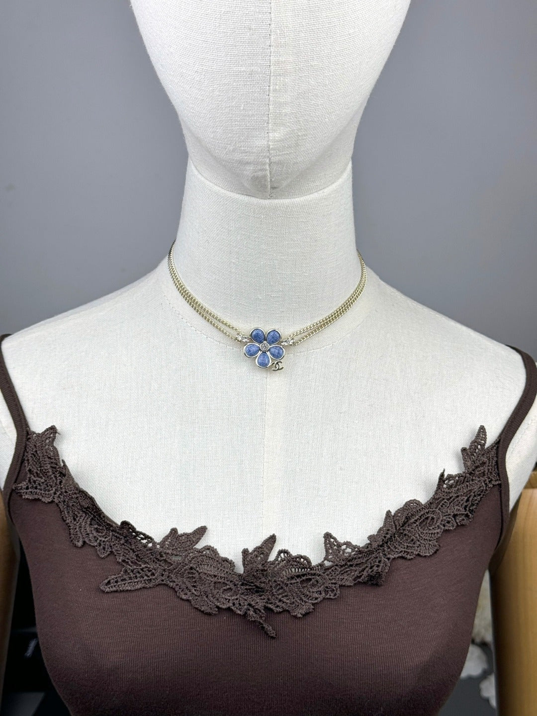 [⭐Lioran]New Blue Floral Double-Layer Necklace