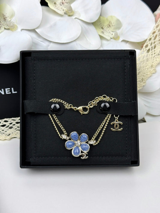 [⭐Lioran]VOLTE New Blue Floral Double-Layer Bracelet