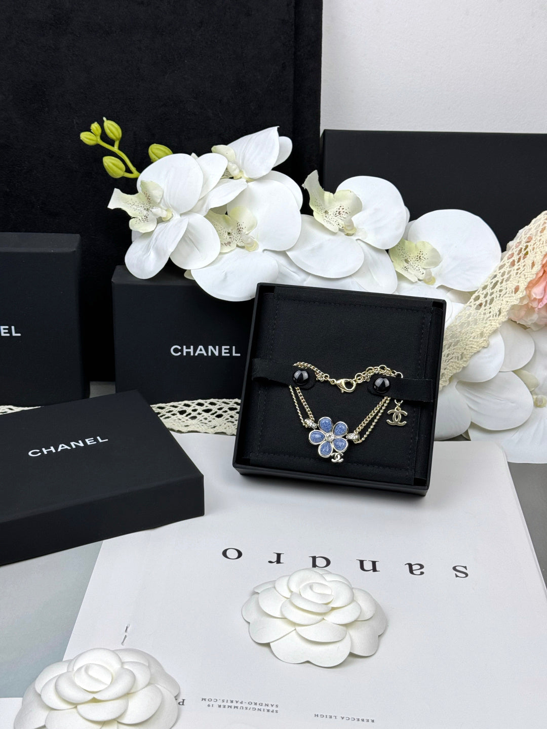 [⭐Lioran]VOLTE New Blue Floral Double-Layer Bracelet