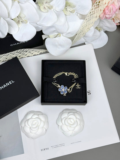 [⭐Lioran]VOLTE New Blue Floral Double-Layer Bracelet