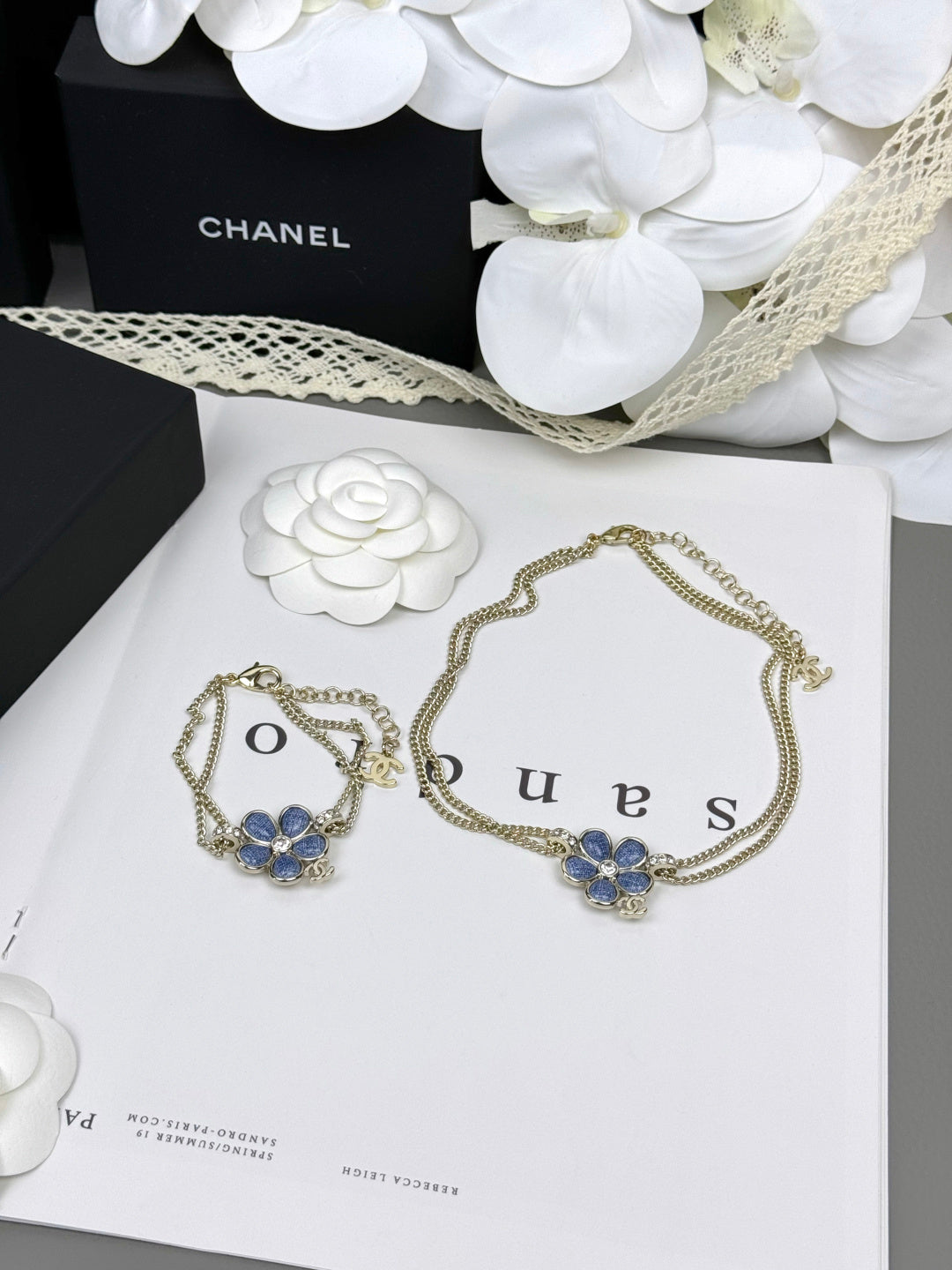 [⭐Lioran]VOLTE New Blue Floral Double-Layer Bracelet