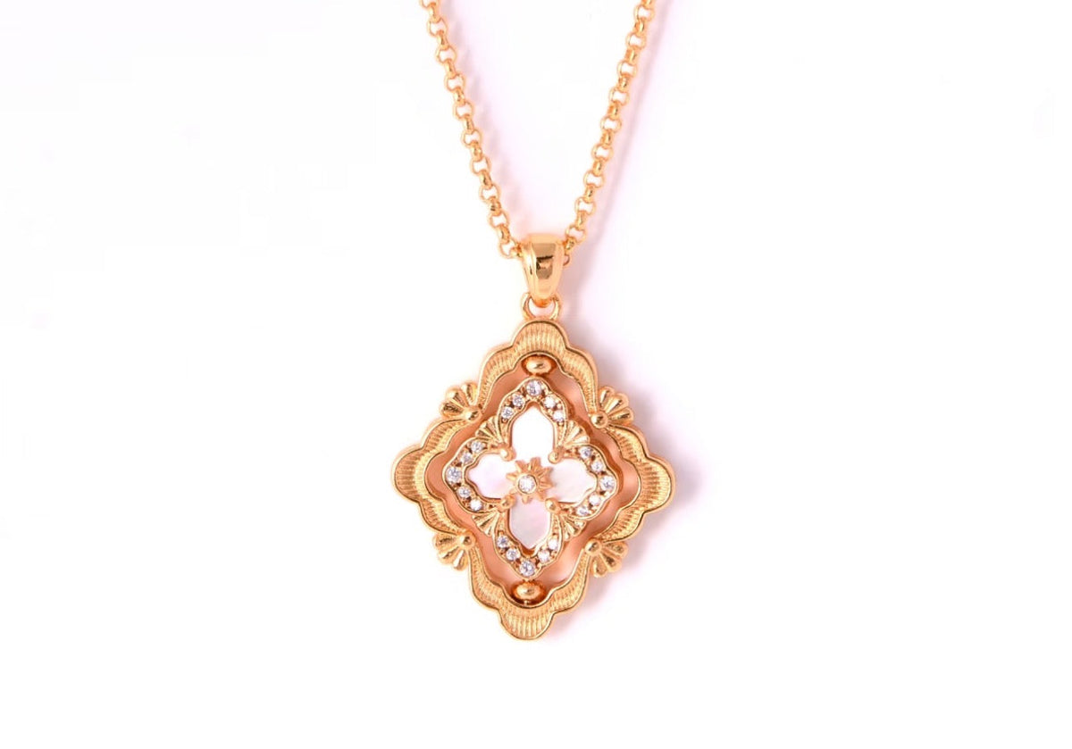 [⭐Lioran] B.C.L ENAMEL ROTATING SINGLE-DIAMOND NECKLACE（Various colors）