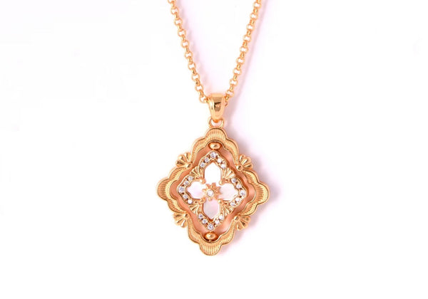 [⭐Lioran] B.C.L ENAMEL ROTATING SINGLE-DIAMOND NECKLACE（Various colors）