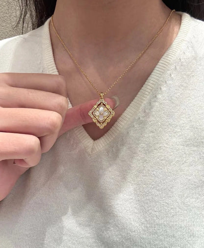 [⭐Lioran] B.C.L ENAMEL ROTATING SINGLE-DIAMOND NECKLACE（Various colors）