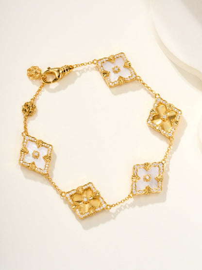 [⭐Lioran]B.C.L ENAMELED Five-Flower Bracelet（Various Colors) BIG SIZE