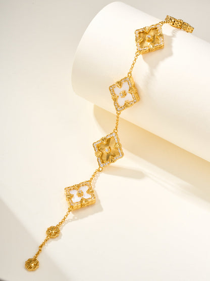 [⭐Lioran]B.C.L ENAMELED Five-Flower Bracelet（Various Colors) BIG SIZE