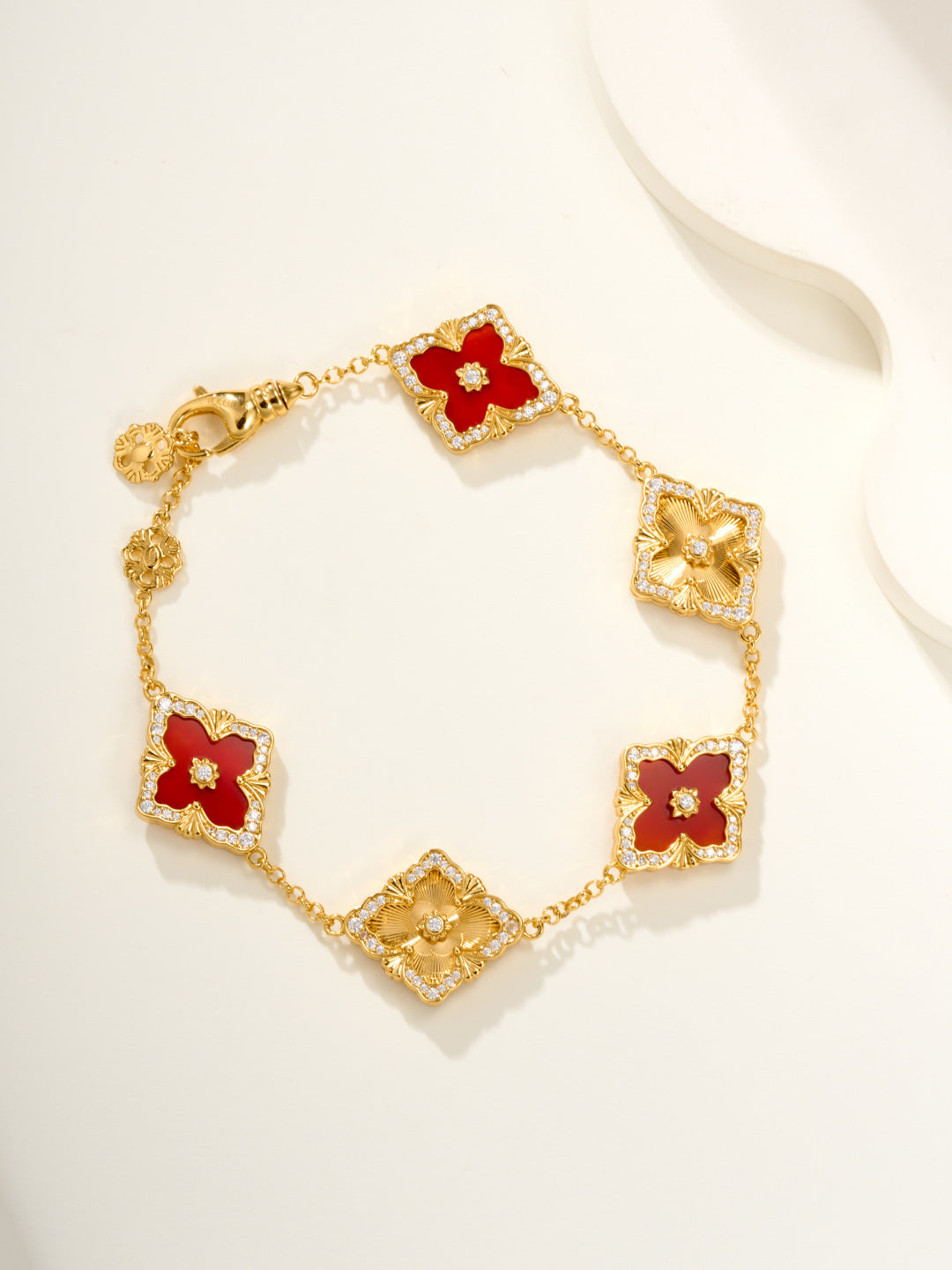 [⭐Lioran]B.C.L ENAMELED Five-Flower Bracelet（Various Colors) BIG SIZE