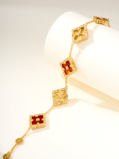 [⭐Lioran]B.C.L ENAMELED Five-Flower Bracelet（Various Colors) BIG SIZE
