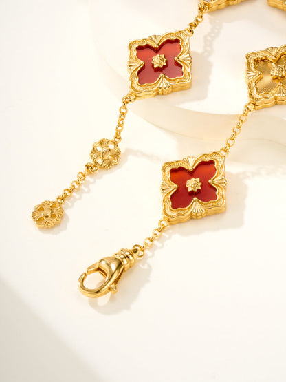 [⭐Lioran]B.C.L ENAMELED Five-Flower Bracelet（Various Colors) BIG SIZE