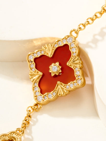 [⭐Lioran]B.C.L ENAMELED Five-Flower Bracelet（Various Colors) BIG SIZE