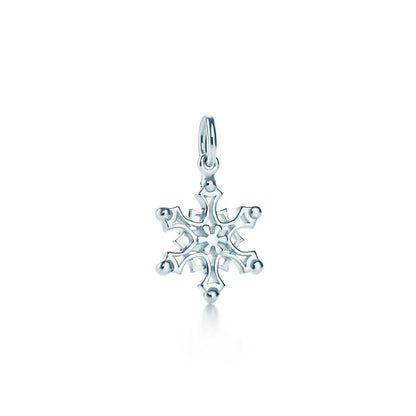 [Lioran]STERLING SILVER SNOWFLAKE PENDANT NECKLACE