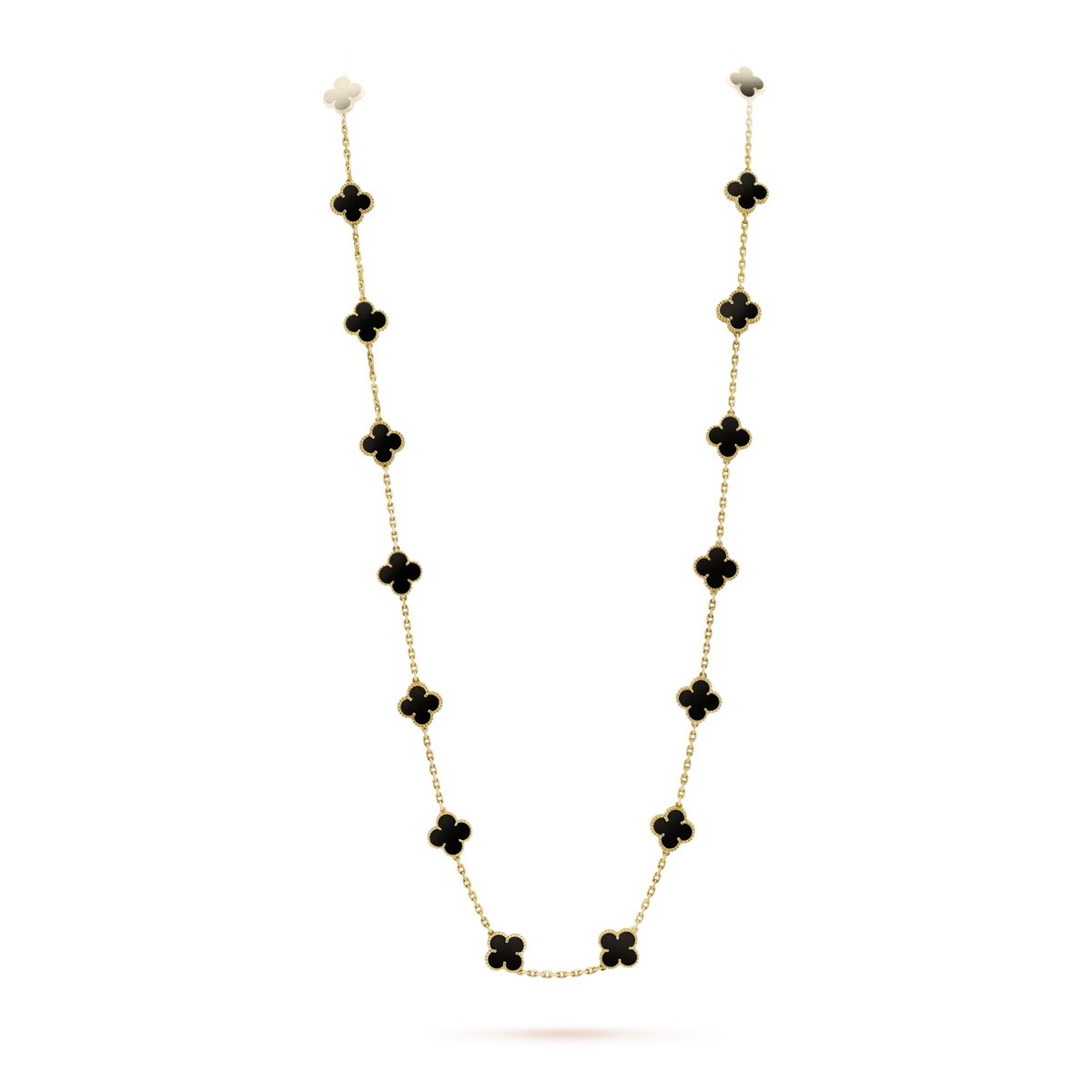 [⭐Lioran]CLOVER 20 MOTIFS ONYX NECKLACE