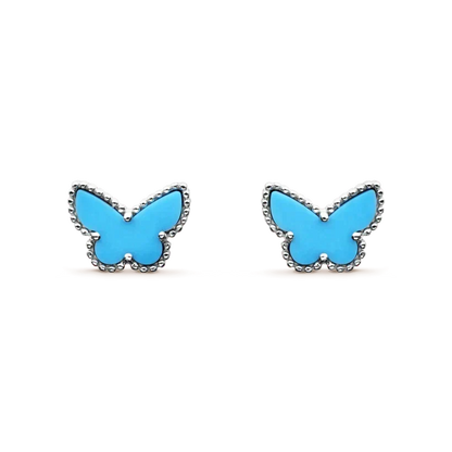 [⭐Lioran]BUTTERFLY TURQUOISE EARRINGS SILVER