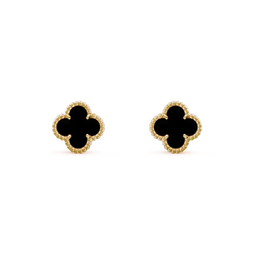 [⭐Lioran]CLOVER MINI 9.5MM BLACK MOP EARRINGS