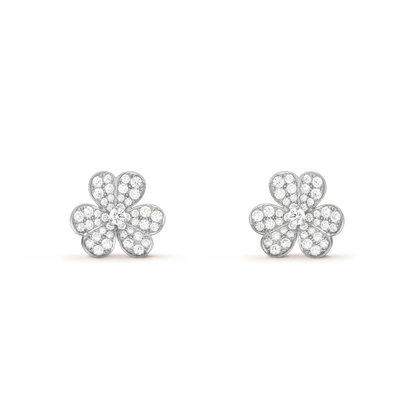 [⭐Lioran]CLOVER COMOS DIAMOND EARRINGS SILVER