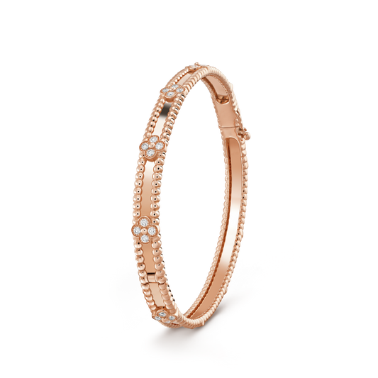 [⭐Lioran]CLOVER BRACELET 4MM DIAMONDS