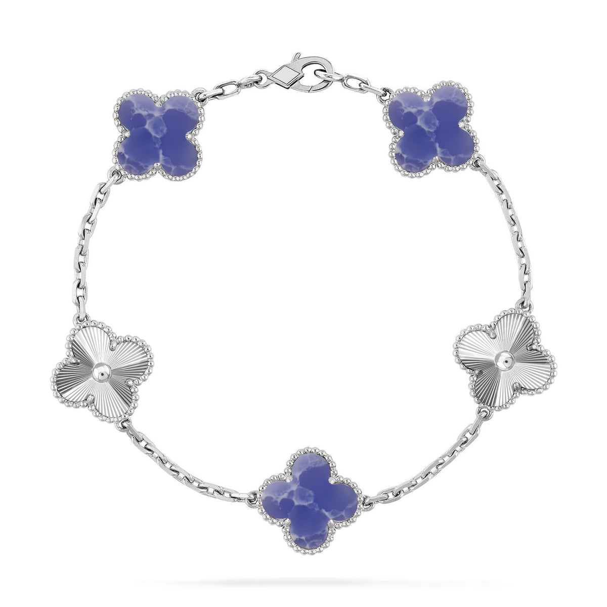 [⭐Lioran]CLOVER 5 MOTIF BLUE VEINS BRACELET COLLECTION
