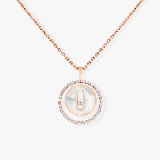 [⭐Lioran]Demo MOVE 1 DIAMOND WHITE MOTHER OF PEARL PINK GOLD DIAMOND NECKLACE