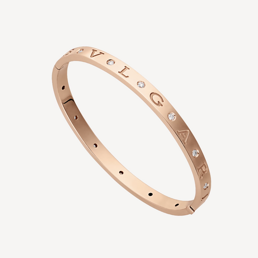 [⭐Lioran]ZERO 1 PINK GOLD 12 DIAMONDS BRACELET