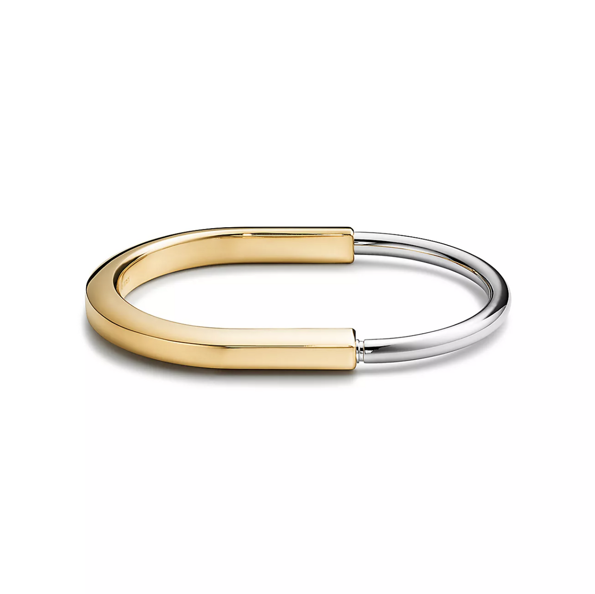 [Lioran]LOCK BRACELET YELLOW AND WHITE GOLD