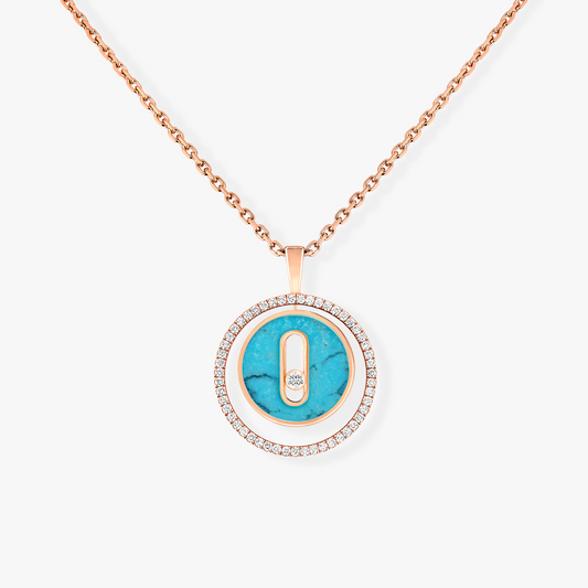 [⭐Lioran]Demo MOVE 1 DIAMOND TURQUOISE PINK GOLD DIAMOND NECKLACE