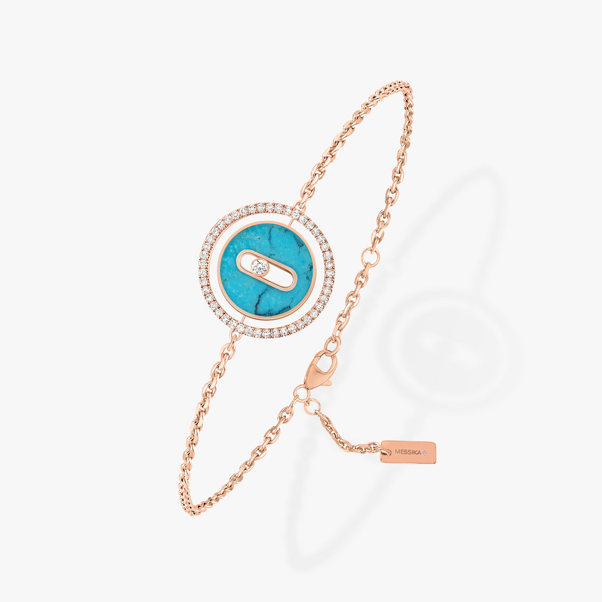 [⭐Lioran]Demo MOVE TURQUOISE PINK GOLD DIAMOND BRACELET