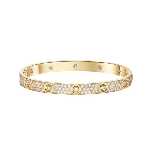 [⭐Lioran]LOVE BRACELET 6.1MM DIAMOND-PAVED 10 BIG DIAMONDS