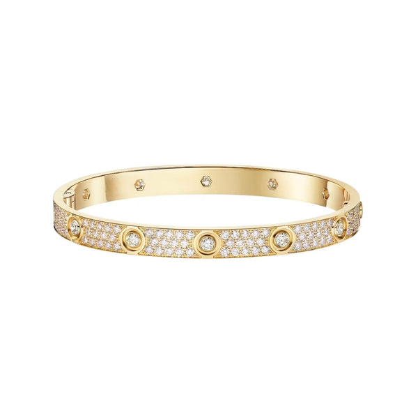 [⭐Lioran]LOVE BRACELET 6.1MM DIAMOND-PAVED 10 BIG DIAMONDS