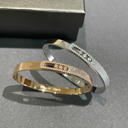 [⭐Lioran]Move Noa Rose Gold Pavé Diamond Bangle Bracelet