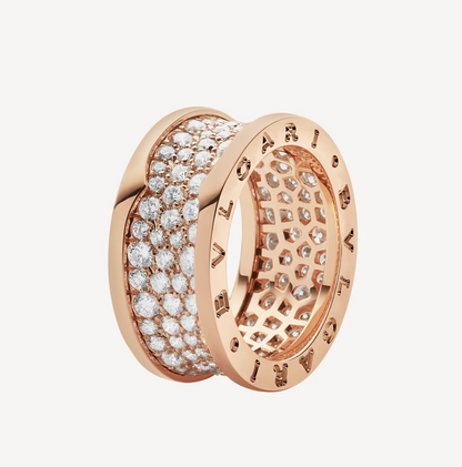 [⭐Lioran]ZERO 1 WITH PAVED DIAMONDS ON THE SPIRAL RING