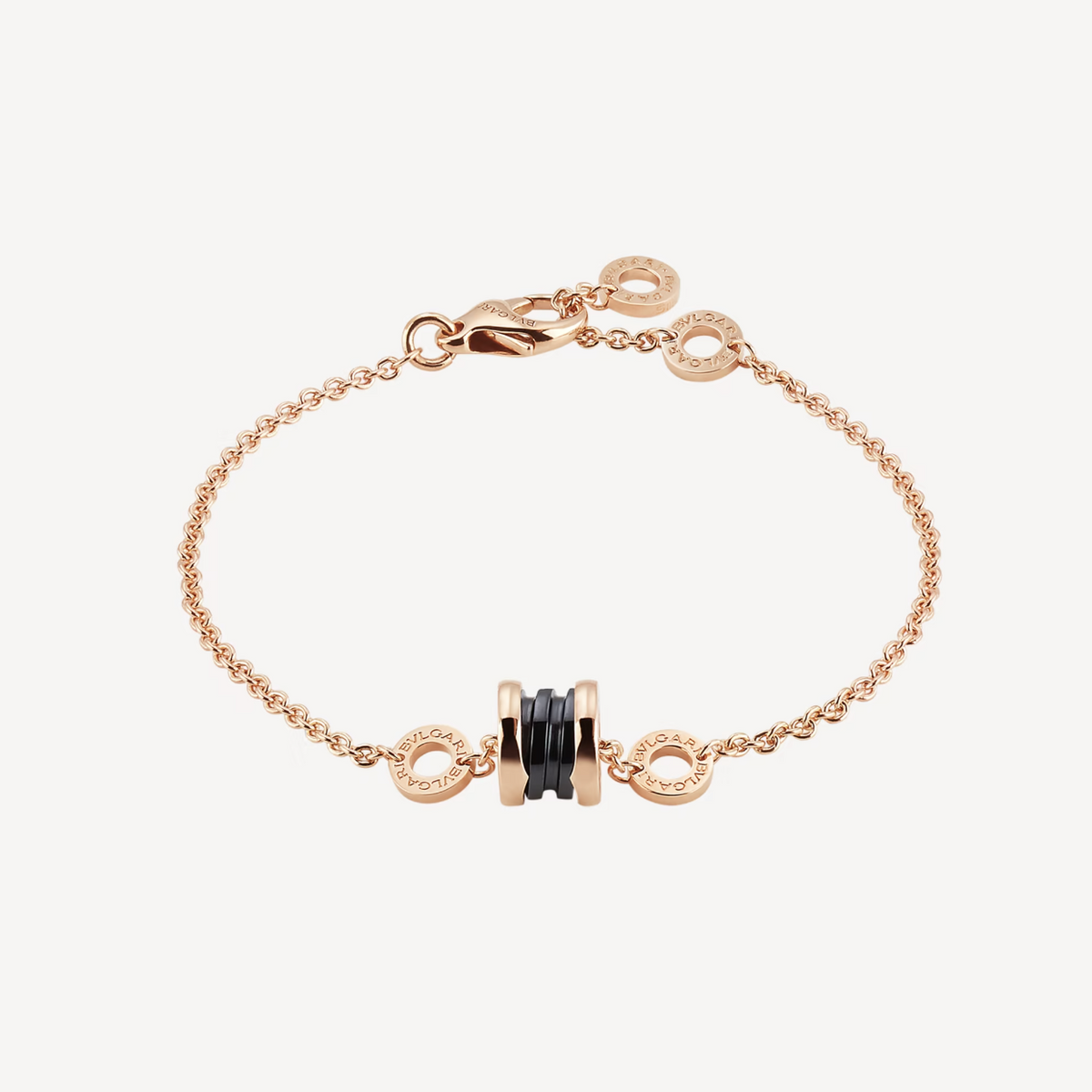 [⭐Lioran]ZERO 1 SOFT PINK GOLD AND BLACK CERAMIC BRACELET