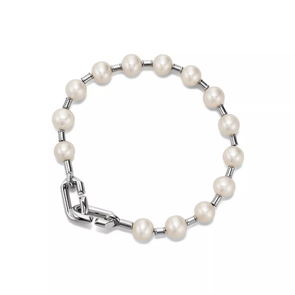 [Lioran]PEARL 7-8MM SILVER BRACELET