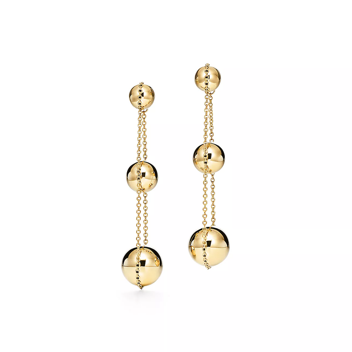[Lioran]TRIPLE DROP GOLD EARRINGS