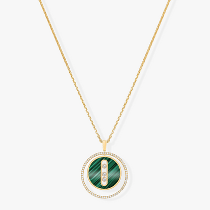 [⭐Lioran]Demo MOVE 3 DIAMOND MALACHITE GOLD DIAMOND NECKLACE