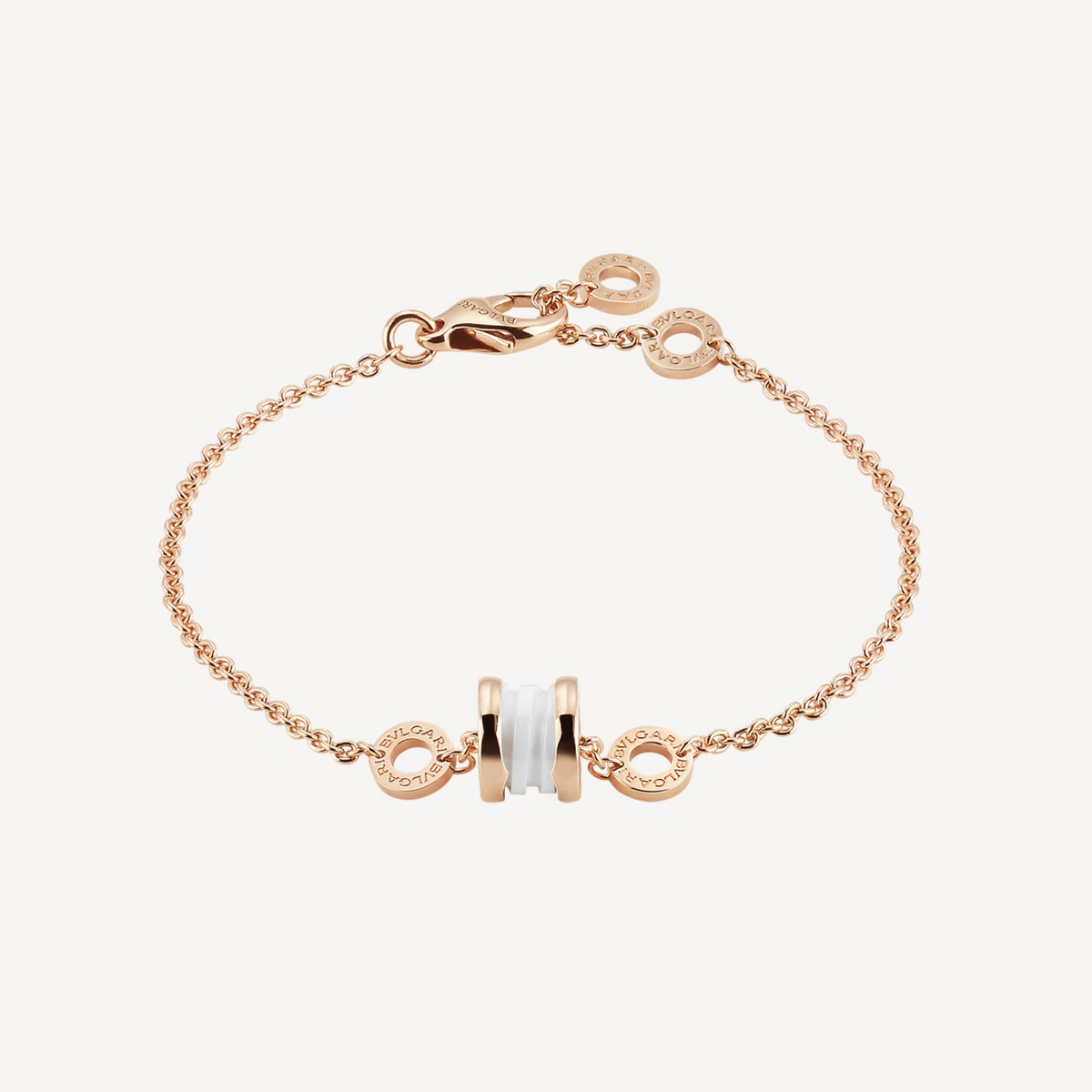 [⭐Lioran]ZERO 1 SOFT PINK GOLD AND WHITE CERAMIC BRACELET