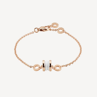 [⭐Lioran]ZERO 1 SOFT PINK GOLD AND WHITE CERAMIC BRACELET