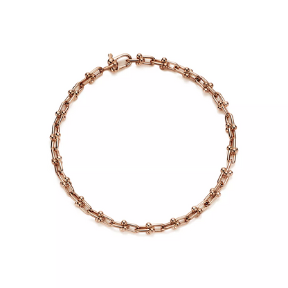 [Lioran]HARDWEAR MICRO LINK 44 MOTIF PINK GOLD BRACELET