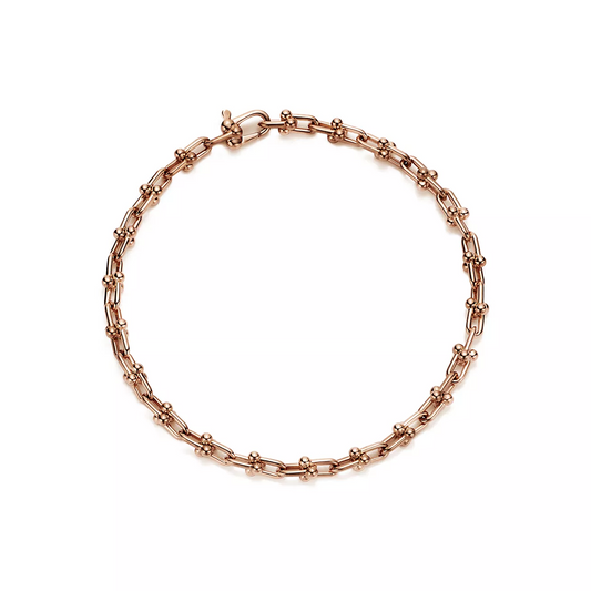 [Lioran]HARDWEAR MICRO LINK 44 MOTIF PINK GOLD BRACELET