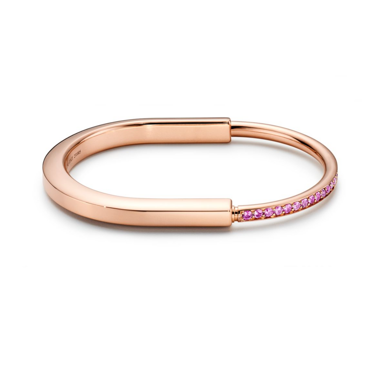 [Lioran]LOCK BRACELET ROSE DIAMOND PINK GOLD