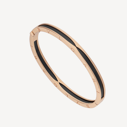 [⭐Lioran]ZERO 1 PINK GOLD WITH BLACK CERAMIC BRACELET