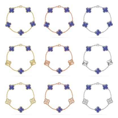 [⭐Lioran]CLOVER 5 MOTIF BLUE VEINS BRACELET COLLECTION