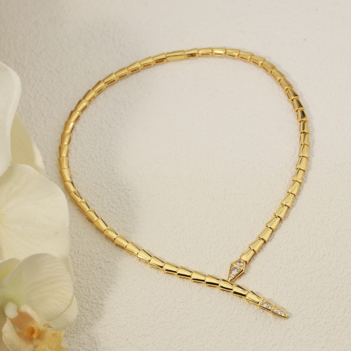 [⭐Lioran]NEW！SERPENT DIAMOND AT BOTH ENDS NECKLACE